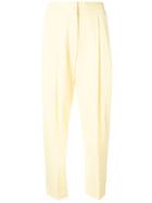 Petar Petrov Tapered Pleated Trousers - Yellow