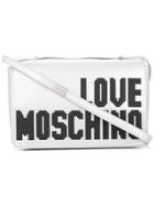 Love Moschino Logo Print Metallic Satchel