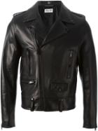 Saint Laurent Classic Biker Jacket, Men's, Size: 48, Black, Cotton/lamb Skin/cupro