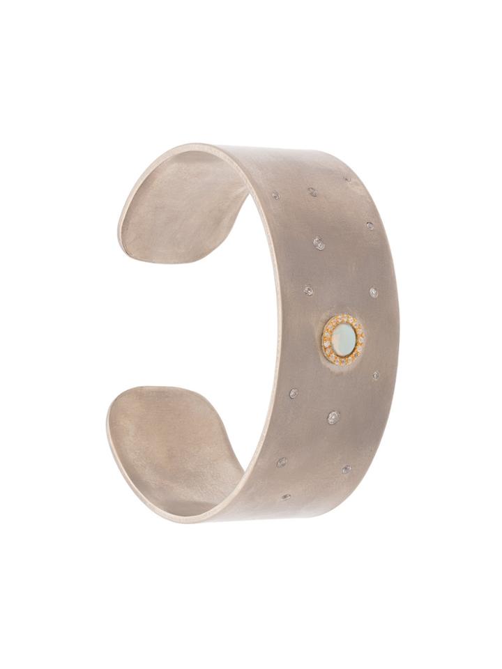 Ileana Makri Gem Encrusted Cuff - Metallic