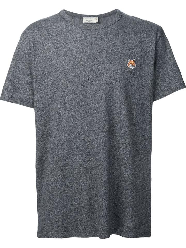 Maison Kitsuné Fox Patch T-shirt, Men's, Size: Xl, Black, Cotton