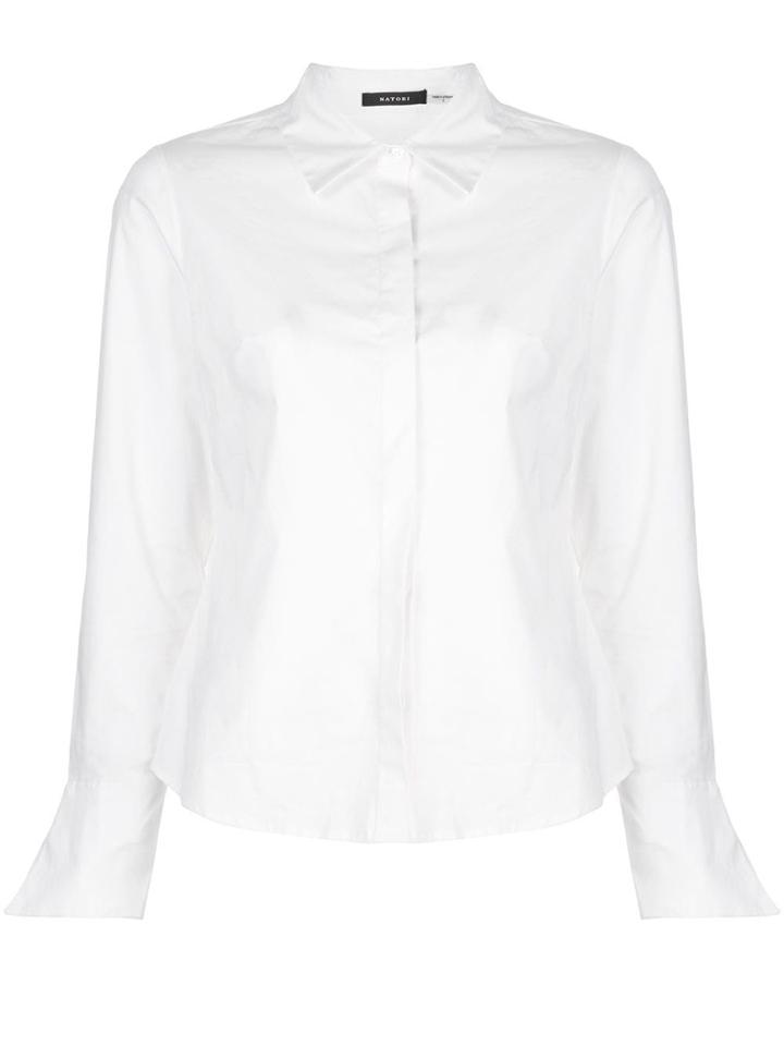 Natori Long-sleeved Slim-fit Shirt - White
