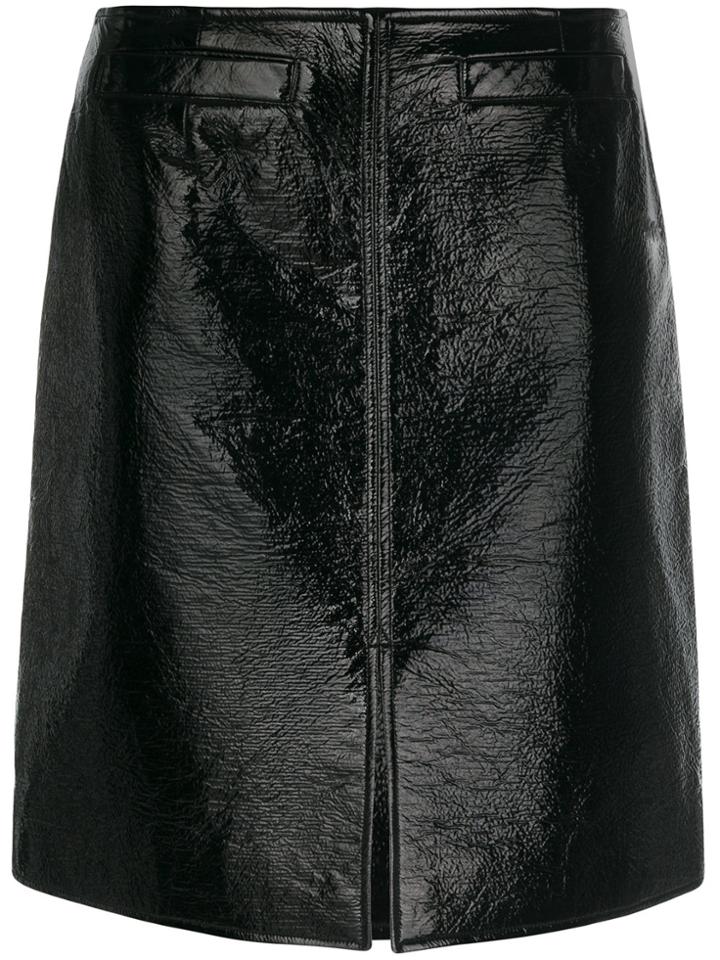 Courrèges Front Slit Mid Skirt - Black