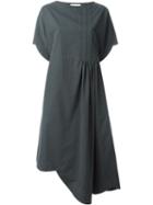 Société Anonyme Pleat Detail Asymmetric Midi Dress, Women's, Size: 1, Grey, Cotton