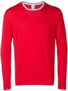 Eleventy Round Neck Jersey Top - Red