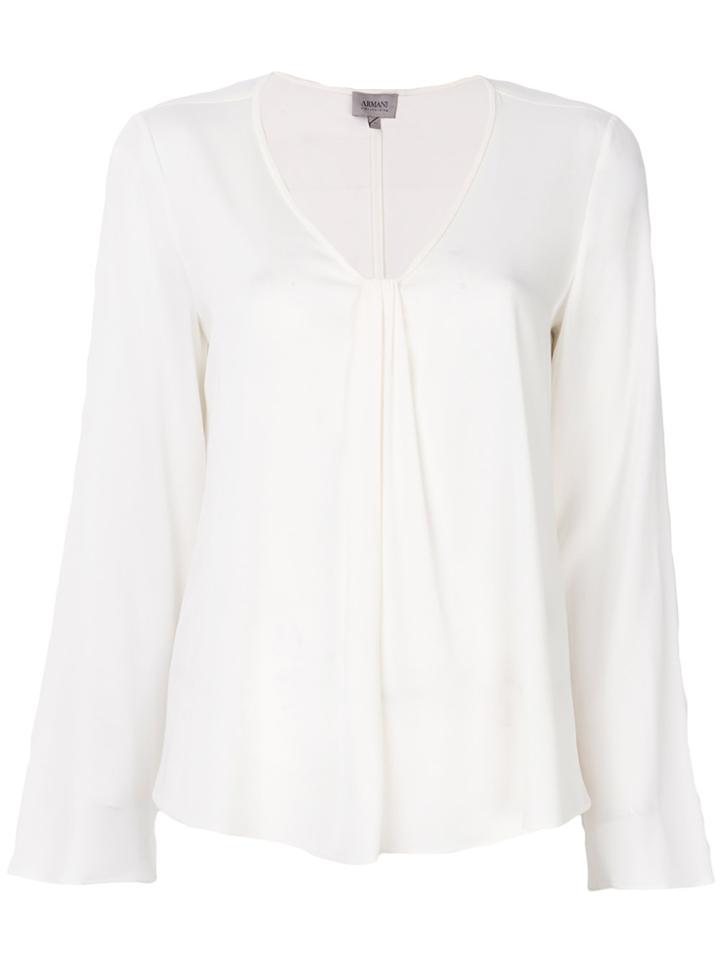 Leal Daccarett V-neck Exaggerated Blouse - Black