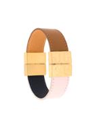 Tory Burch Colour-block Reversible Bracelet - Pink & Purple