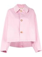 Marni Boxy Fit Jacket, Women's, Size: 40, Pink/purple, Cotton/spandex/elastane