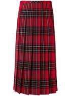 Junya Watanabe Comme Des Garçons Checked Pleated Skirt - Red