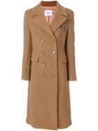 Dondup Double Breasted Coat - Brown