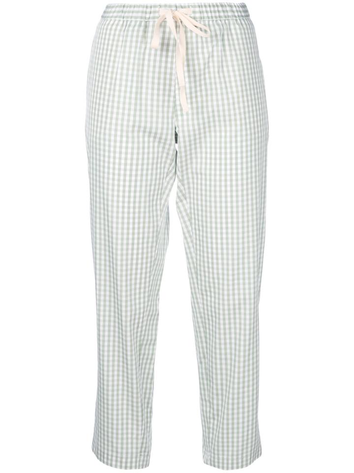 Erika Cavallini Checked Trousers - Green