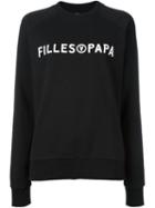 Filles A Papa Logo Print Sweatshirt, Women's, Size: 0, Black, Cotton