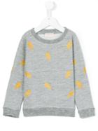 Simple Kids - Embroideryleaf Sweater - Kids - Cotton/polyester - 2 Yrs, Grey
