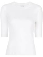 Rosetta Getty Cropped Sleeve T-shirt - White