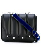 Marco De Vincenzo Ribbed Trim Shoulder Bag - Black