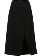 Altuzarra 'jude Wrap' Slit Skirt, Women's, Size: 40, Black, Polyester/triacetate