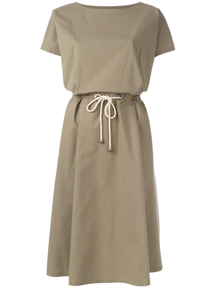 Fabiana Filippi Drawstring T-shirt Dress, Women's, Size: 42, Nude/neutrals, Cotton/spandex/elastane
