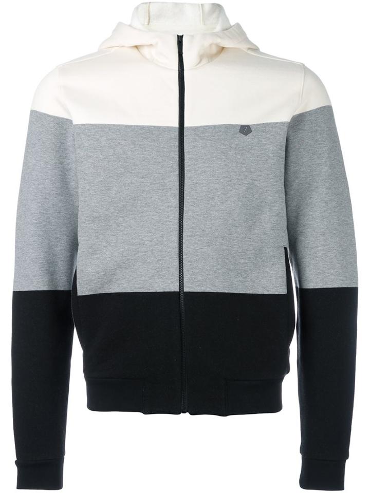Z Zegna Colour Block Zipped Hoodie