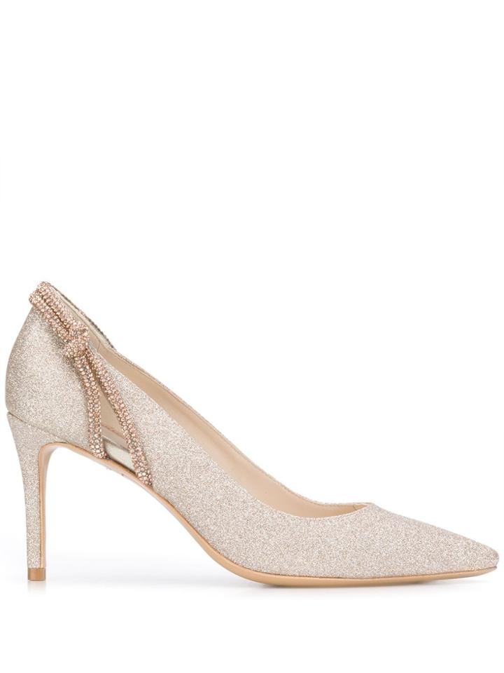 Sophia Webster Glitter Cut-out Pumps - Neutrals