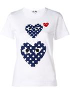 Comme Des Garçons Play Polka Dot Heart T-shirt - White