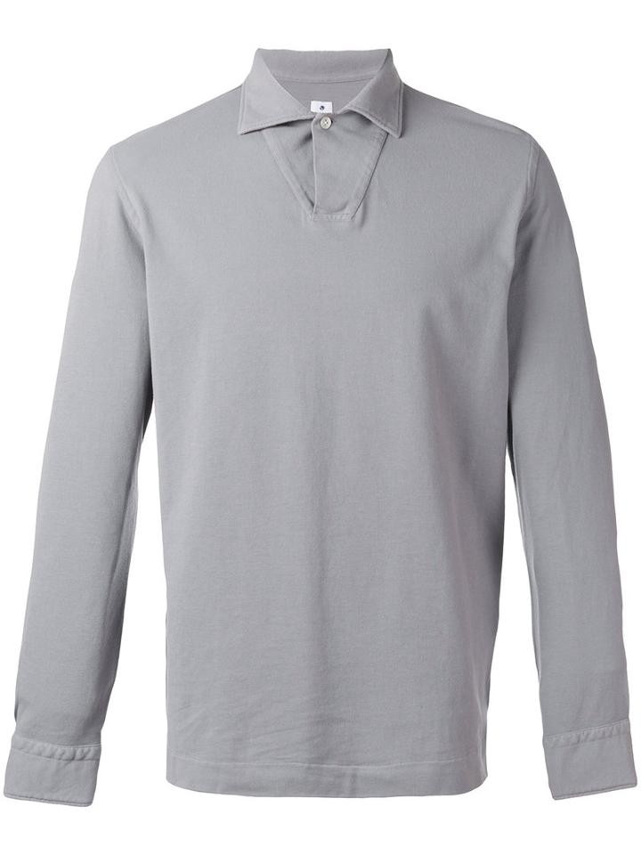 Danolis Longsleeved Polo Shirt, Men's, Size: Large, Grey, Cotton