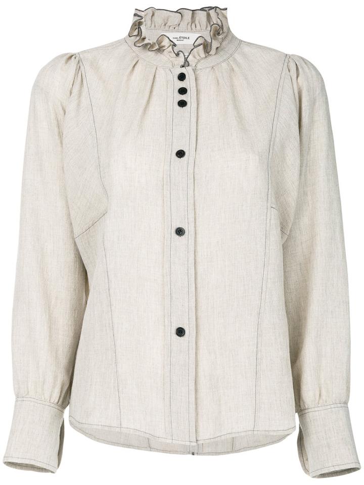 Isabel Marant Étoile - Melphine Blouse - Women - Viscose/wool - 38, Nude/neutrals, Viscose/wool