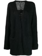 Zucca Oversized V-neck Cardigan - Black