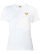 Comme Des Garçons Play Embroidered Heart T-shirt, Women's, Size: Large, White, Cotton