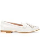 Tod's Fringe Tassel Loafers - White
