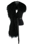 Off-white Asymmetric Belted Gilet - Black