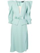 Elisabetta Franchi Plunge-neck Dress - Green