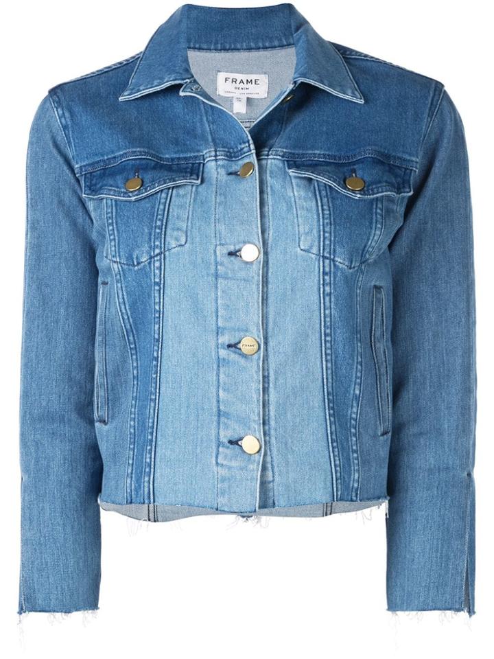 Frame Cropped Jacket - Blue