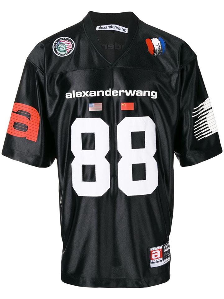 Alexander Wang Oversized '88' Logo Jersey - Black