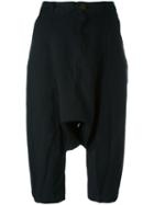Comme Des Garçons Comme Des Garçons Dropped-crotch Trousers, Women's, Size: Small, Black, Wool