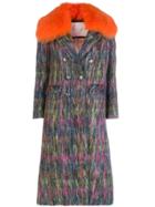 Giada Benincasa Fur Trimmed Collar Coat - Grey