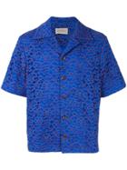 Necessity Sense Bali Lace Overlay Shirt - Blue