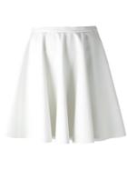 Giamba Flared Mini Skirt, Women's, Size: 42, White, Polyurethane/polyester