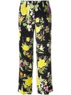 Etro Floral Print Jacquard Cropped Trousers