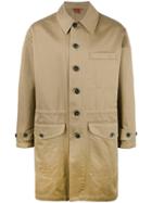 Barena Classic Single-breasted Coat, Men's, Size: 48, Nude/neutrals, Cotton