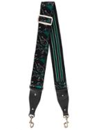 Valentino - Panther Print Bag Strap - Women - Cotton/leather - One Size, Green, Cotton/leather