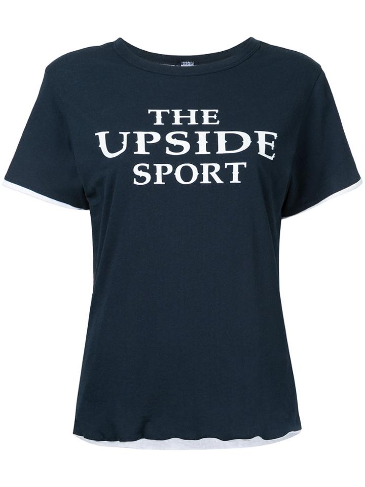 The Upside Logo Print T-shirt - Blue