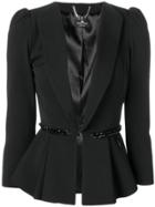 Elisabetta Franchi Belted Blazer Jacket - Black