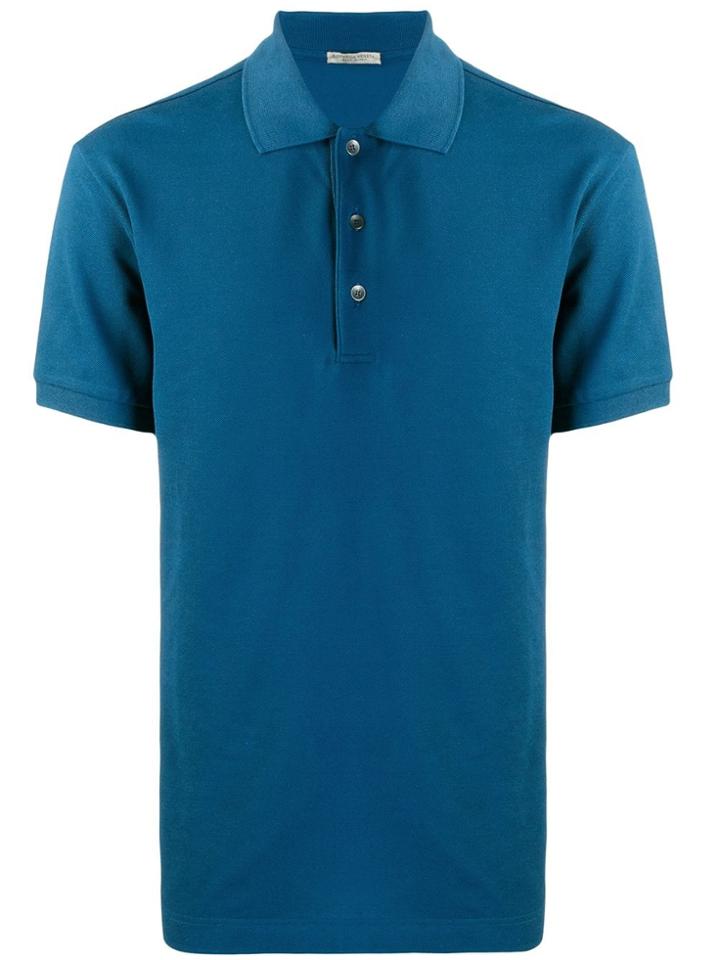 Bottega Veneta Embroidered Logo Polo Shirt - Blue