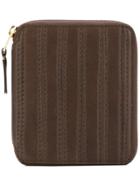 Comme Des Garçons Wallet 'embossed Stitch' Wallet - Brown