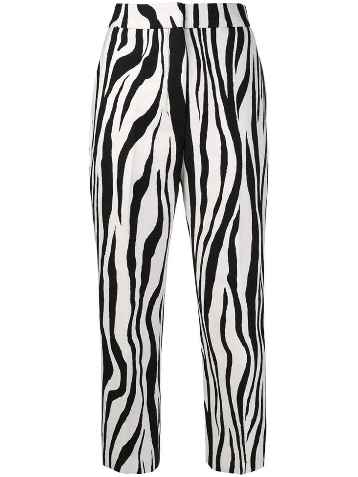 Ports 1961 Zebra Print Trousers - White