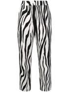 Ports 1961 Zebra Print Trousers - White