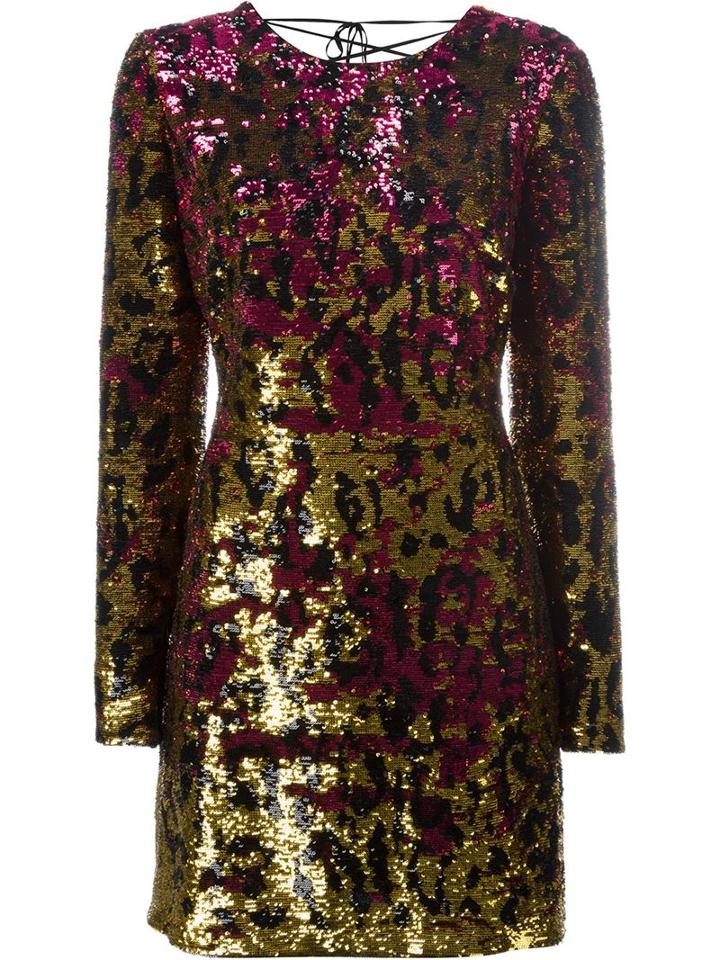 Roberto Cavalli Open Back Sequin Dress