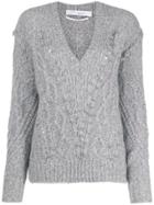 Iro Cable-knit Studded Jumper - Grey