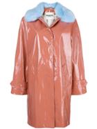 Essentiel Antwerp Puur Faux Fur Trimmed Coat - Nude & Neutrals