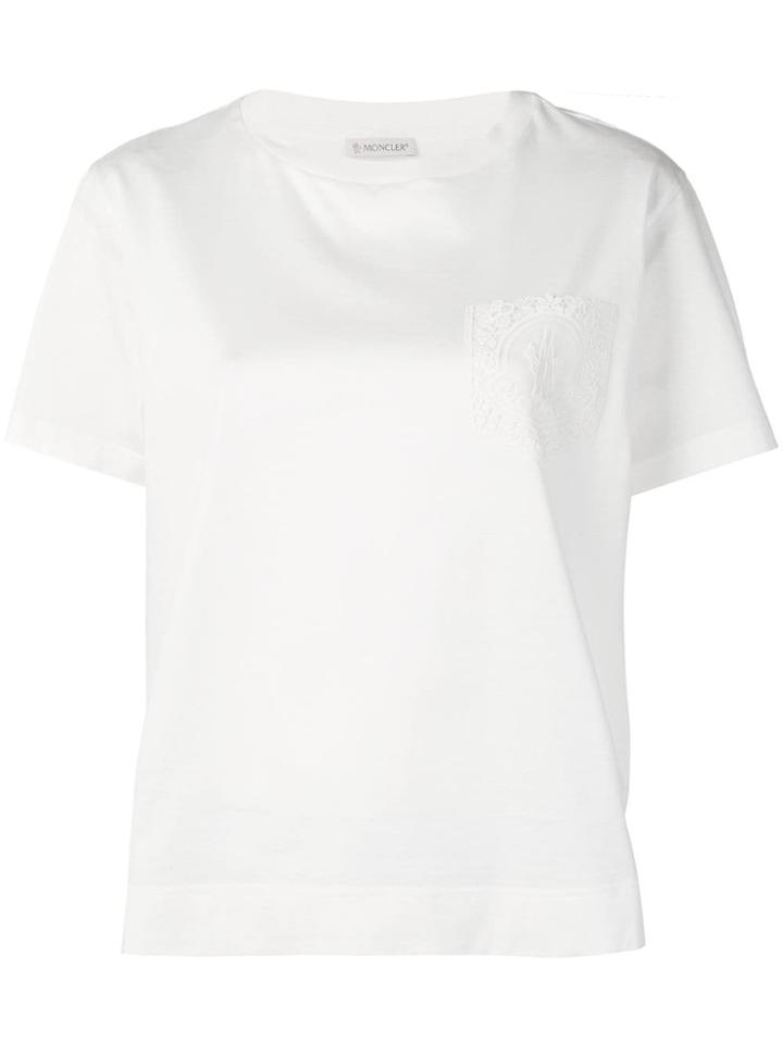 Moncler Embroidered Pocket T-shirt - White